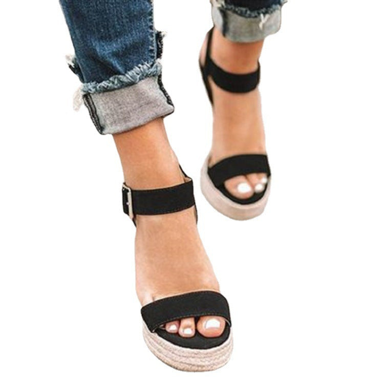 Damen Keil-Sandaletten mit Jute-Plateau und verstellbarem Knöchelriemen Shop Nory