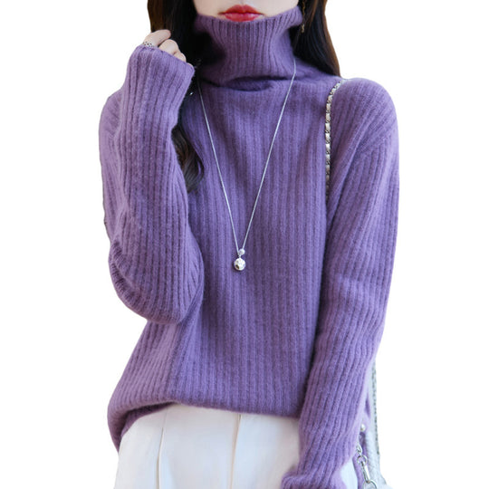 Damen Schlanker Feinstrick-Rollkragenpullover mit feiner Rippenstruktur und kaschmirähnlicher Haptik Shop Nory