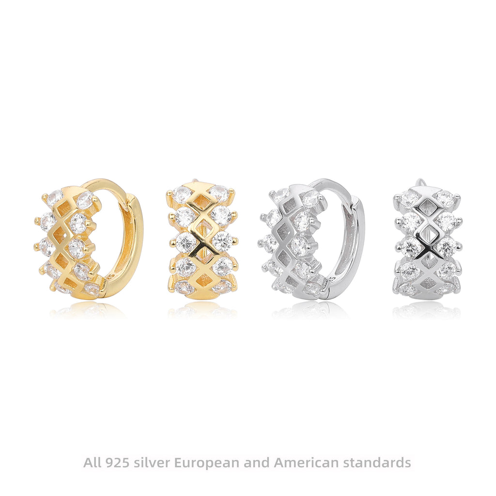 Damen Ohrringe mit elegantem Zirkonbesatz und hochwertigem 925 Sterlingsilber Shop Nory