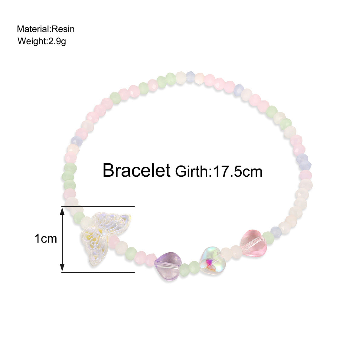 Damen Armband-Set mit bunten Kristallen und verspieltem Design Shop Nory