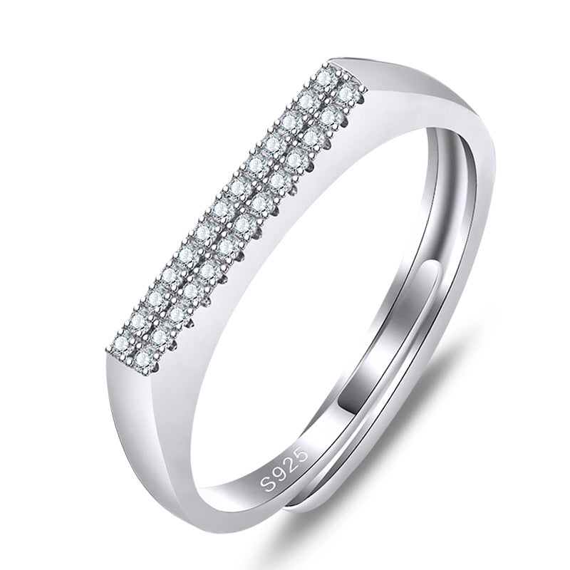 Damen eleganter Zirkonia-Besatz Ring Shop Nory