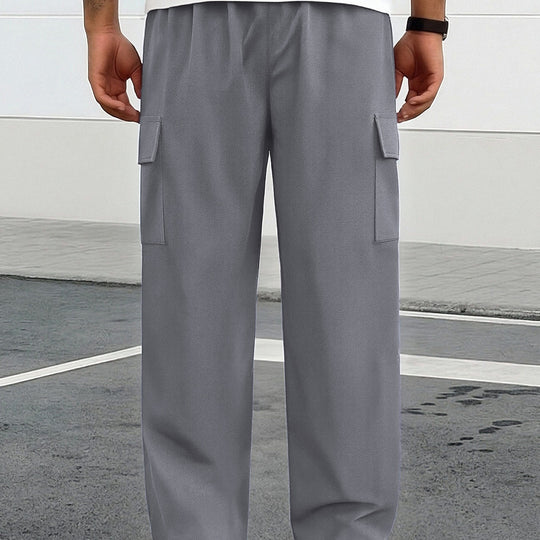Herren Tapered-Cargo-Jogginghose mit verdecktem Tunnelzug, Zip‑Tasche & Utility‑Klappe Shop Nory