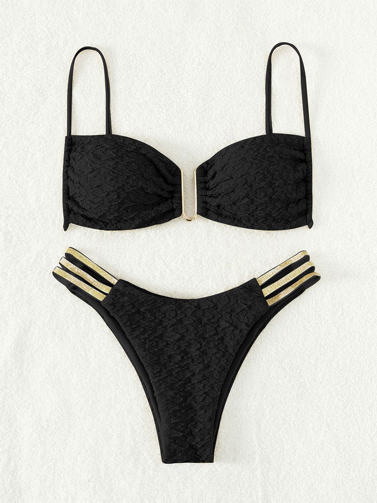 Damen Push-Up Bikini mit raffiniertem Schnürdetail