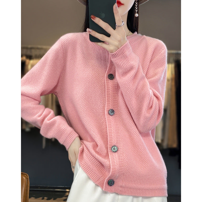 Damen Strukturierter Feinstrick-Cardigan mit kaschmirähnlicher Haptik, durchgehender Knopfleiste und kastiger Oversize‑Passform Shop Nory