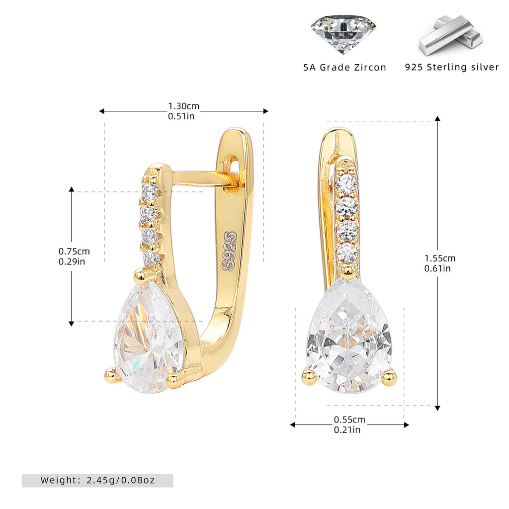 Damen Ohrhänger aus hochwertigem 925 Sterling Silber mit funkelnden Zirkonsteinen Shop Nory