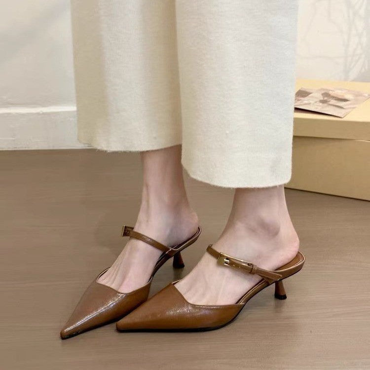 Damen Elegante Slingback-Pumps mit spitzem Zehenbereich und dezentem Riemen