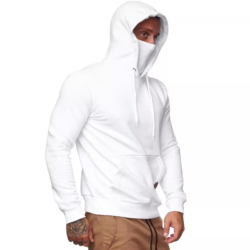 Herren Kapuzenpullover mit multifunktionalem Kragen