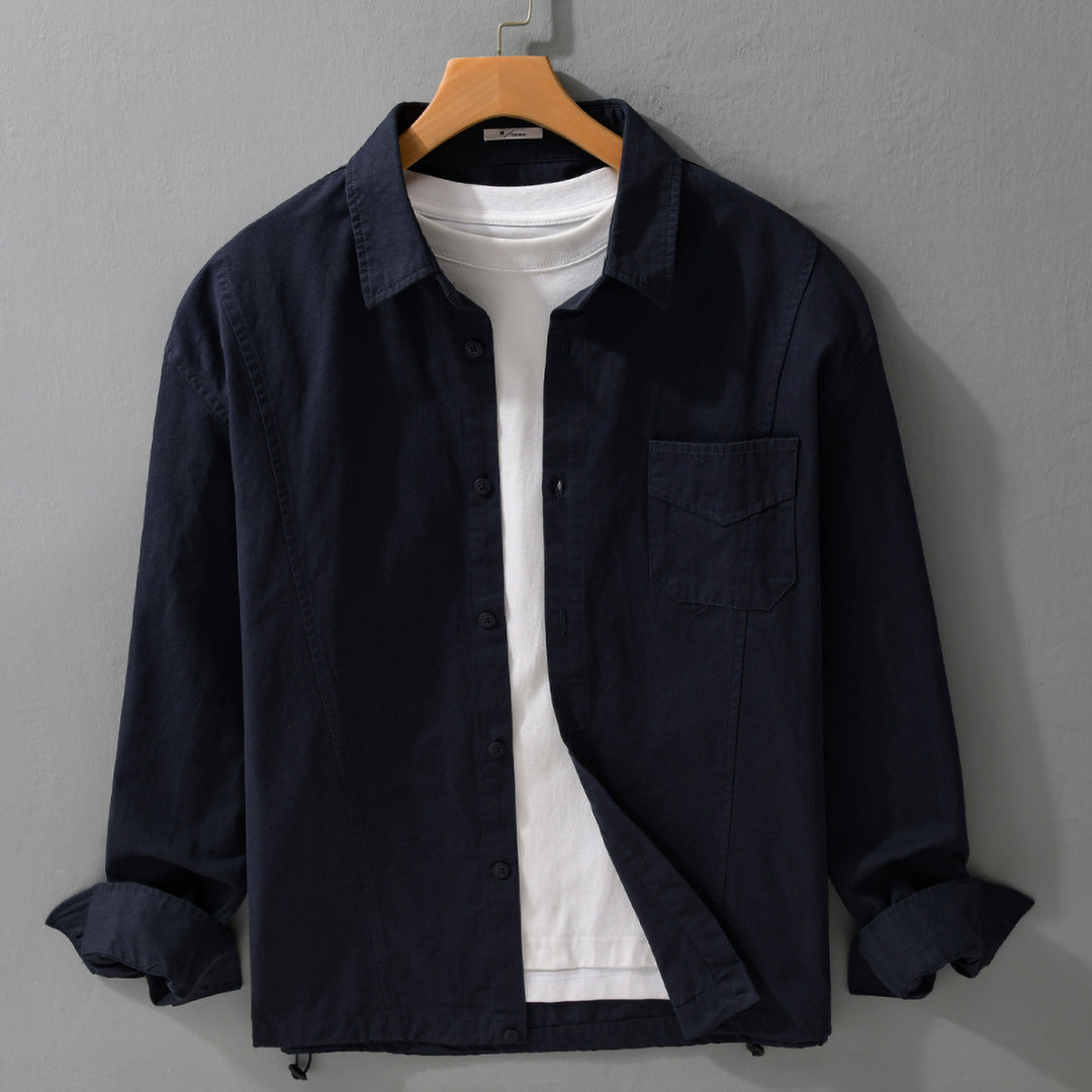 Herren Leichtes Overshirt-Jackett aus Baumwollmix mit aufgesetzter Brusttasche Shop Nory
