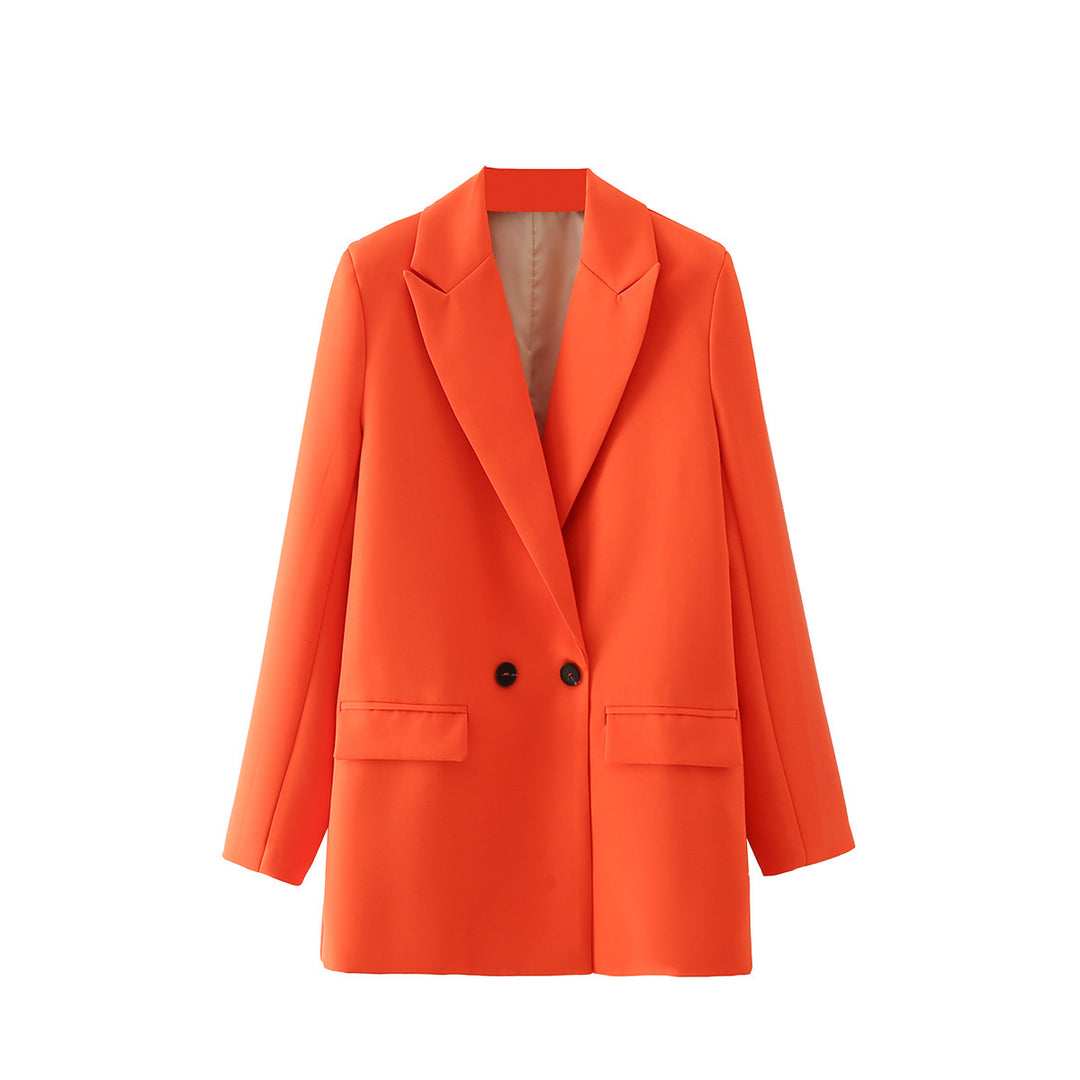 Damen Oversize Doppelreihiger Blazer mit fallendem Revers und weicher Innenfütterung Shop Nory