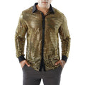 Herren Glänzendes Partshirt mit Strassmotiven
