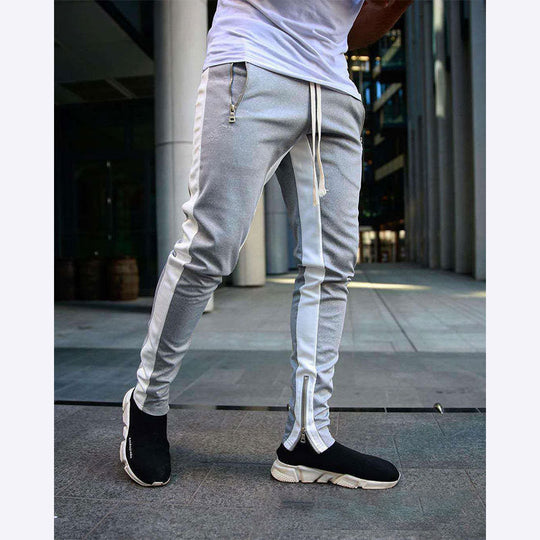 Herren Sportliche Slim-Fit Jogginghose mit Seitentaschen