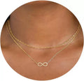 Damen Halskette mit unendlichem Symbol und zartem Kettendesign Shop Nory