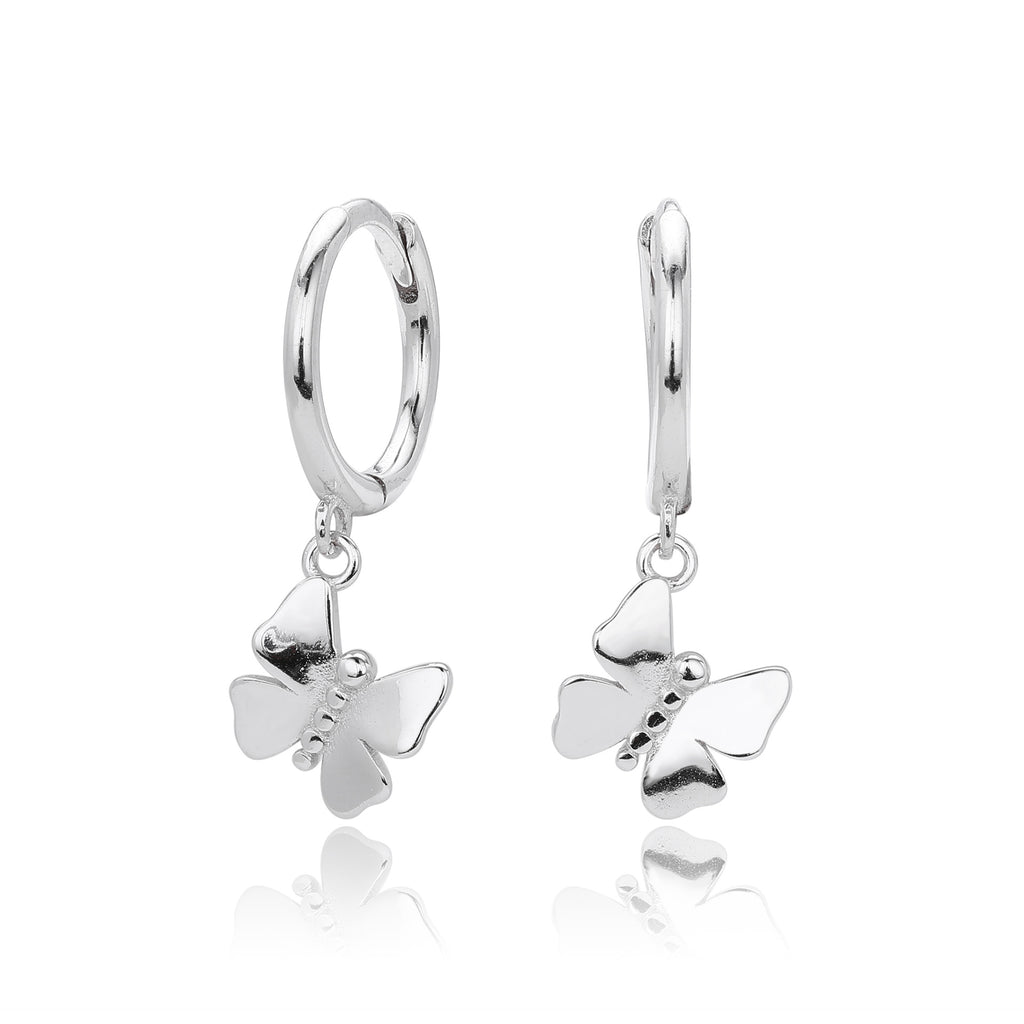 Damen Ohrhänger mit filigranem Schmetterlingsdesign aus hochwertigem 925 Sterlingsilber Shop Nory