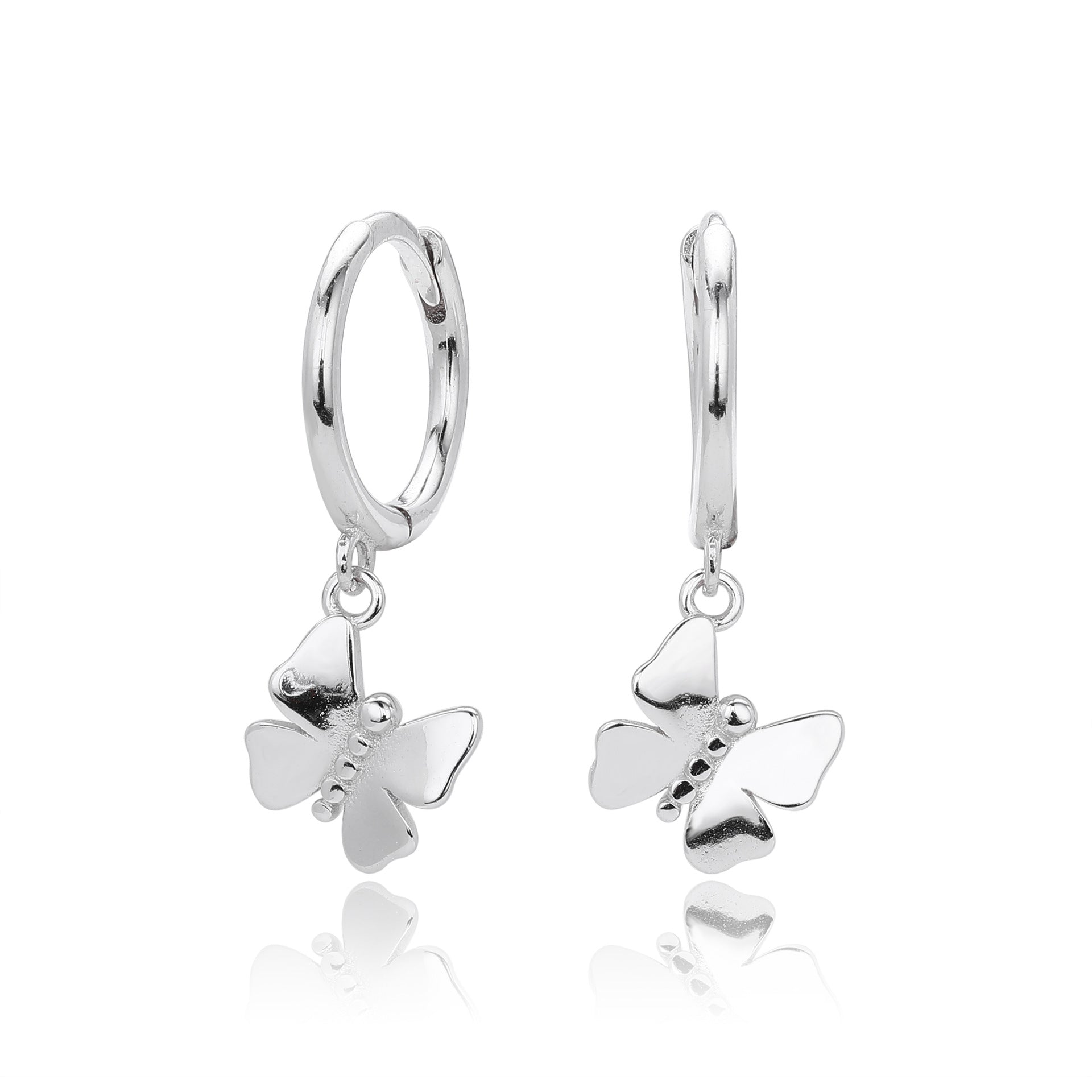 Damen Ohrhänger mit filigranem Schmetterlingsdesign aus hochwertigem 925 Sterlingsilber Shop Nory