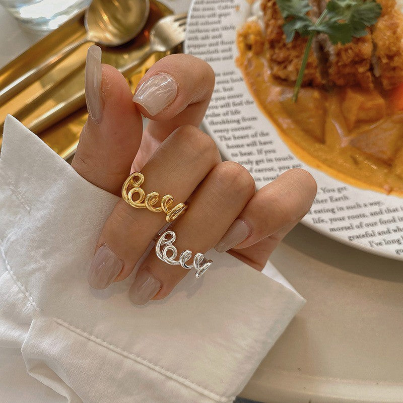 Damen offener Ring mit geschwungenem Design Shop Nory