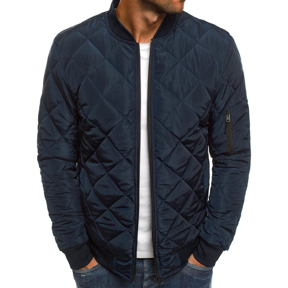 Herren Steppjacke mit praktischen Taschen und elastischen Bündchen