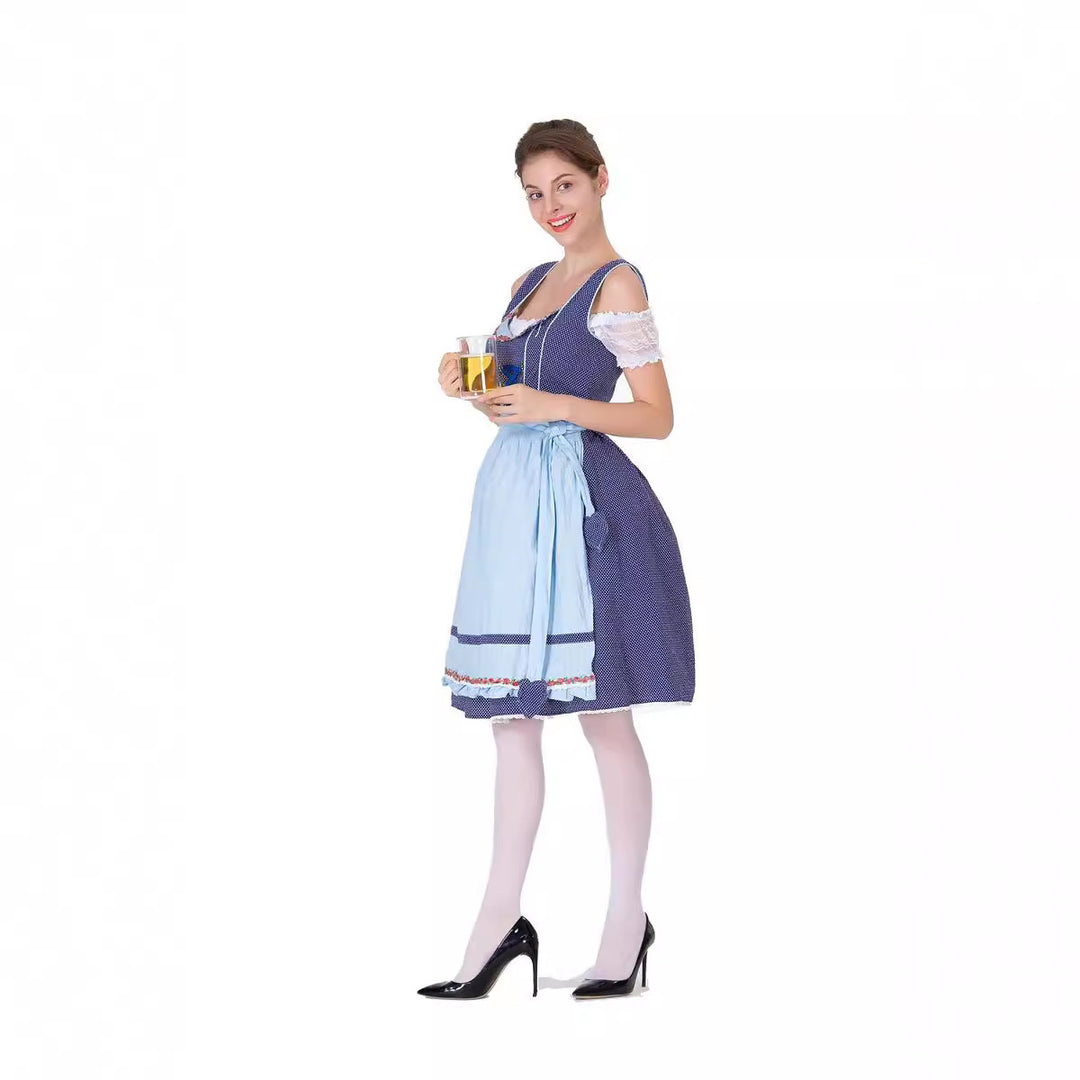 Damen nan tradicionales Oktoberfest Dirndlkleid mit Schürze Shop Nory
