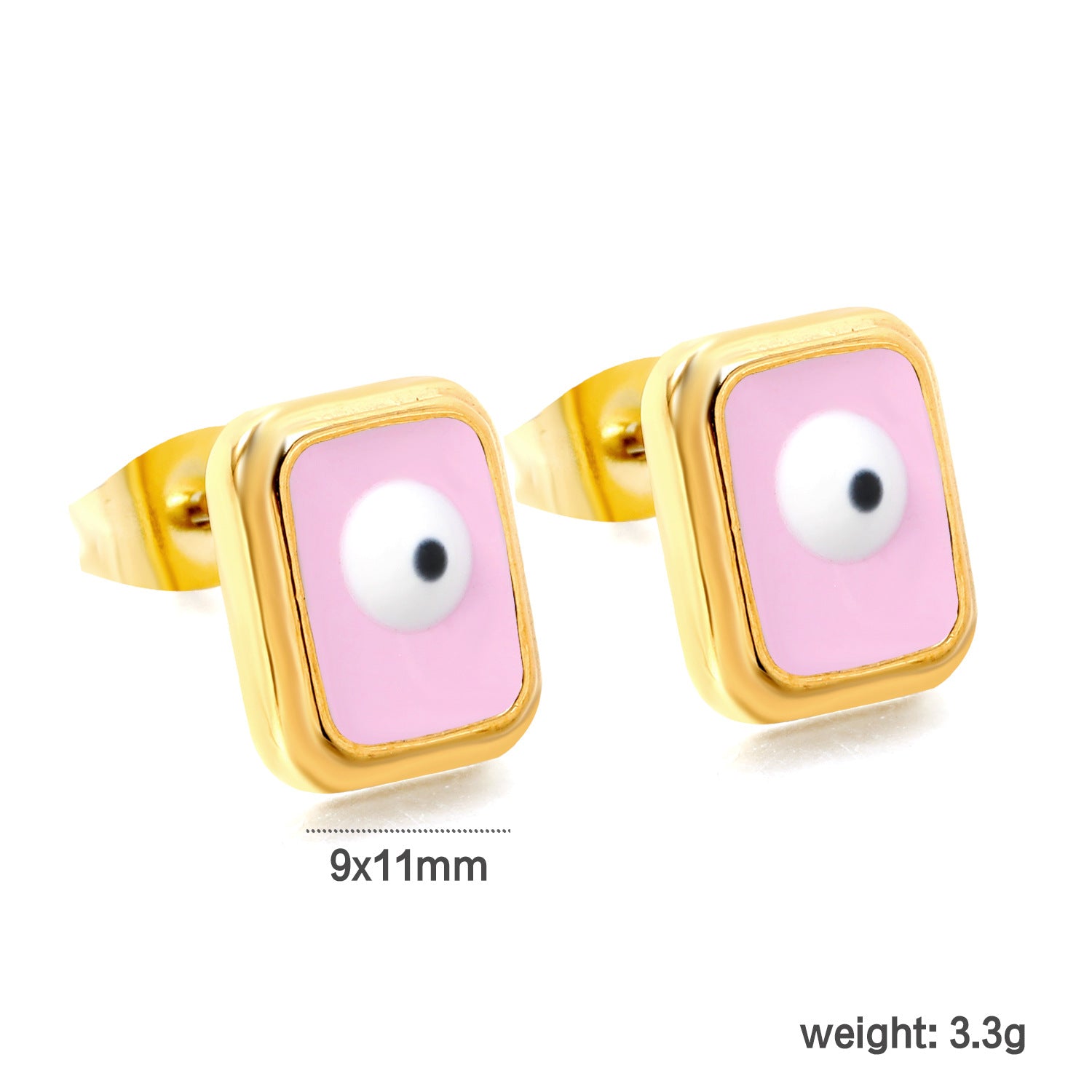 Damen Ohrstecker mit kreativen Auge-Design und goldfarbener Umrandung Shop Nory