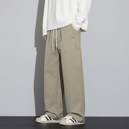 Herren Weite Relaxed‑Fit Stoffhose mit Tunnelzug & Bügelfalte Shop Nory