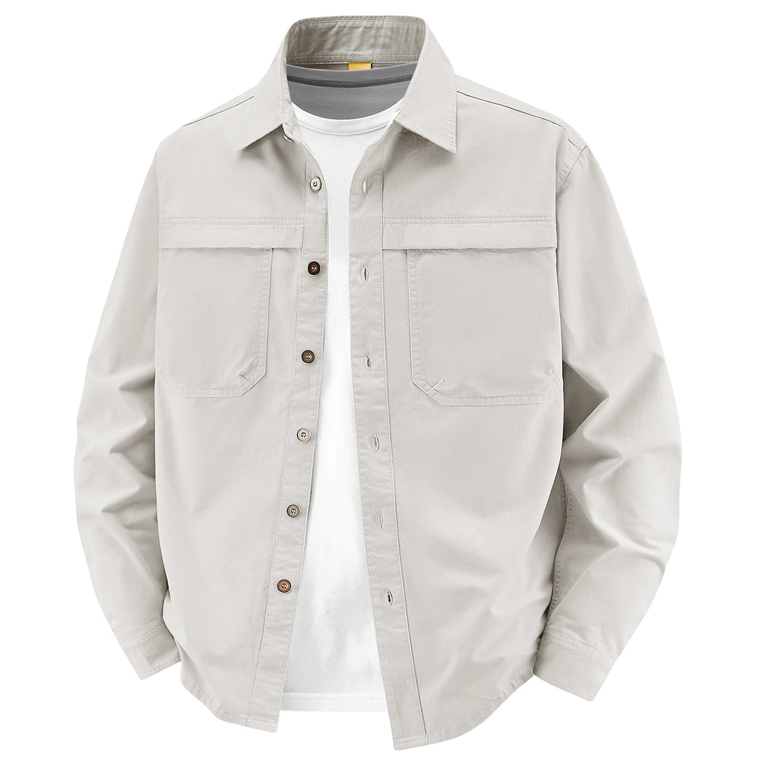 Herren Overshirt aus Baumwoll‑Twill mit zwei Brustklappen und relaxed Fit Shop Nory