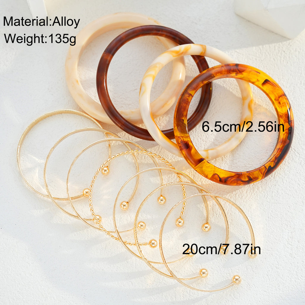 Damen Armreifen-Set mit eleganten, strukturierten Designs Shop Nory