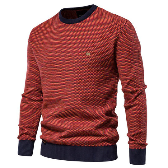 Herren Strickpullover im modernen Wabenmuster mit angenehmem Tragegefühl