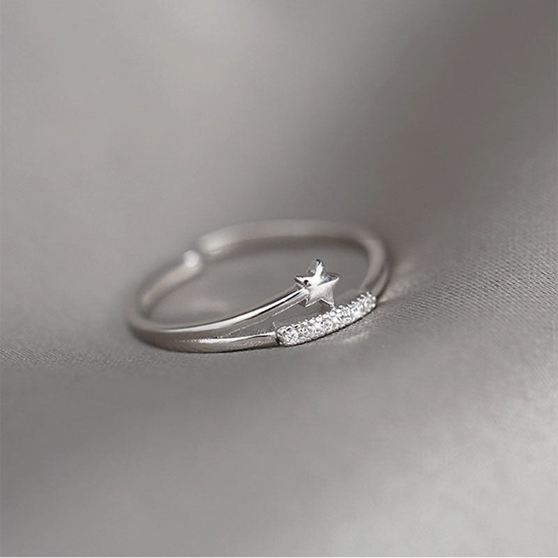 Damen filigree ring with sparkling zirconia stones Shop Nory