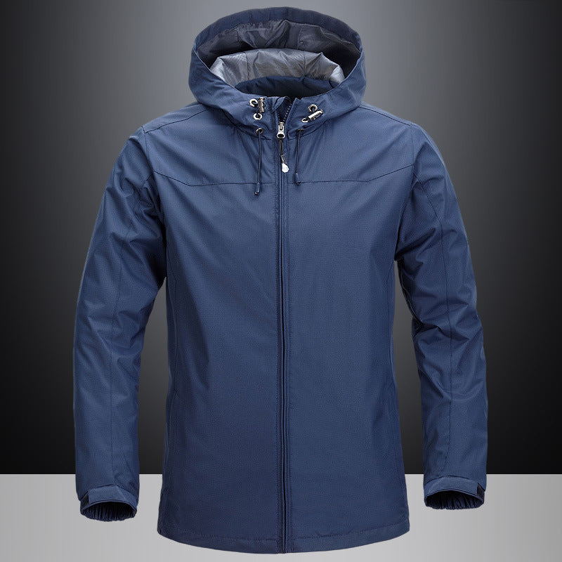Unisex Leichte packbare Regen- und Windjacke mit verstellbarer Kapuze und atmungsaktivem Futter Shop Nory