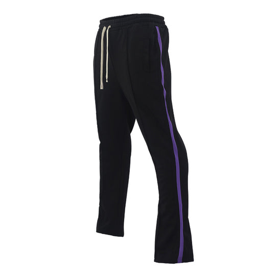 Herren Tapered-Trainingshose mit elastischem Bund, Kordelzug und seitlichen Kontraststreifen Shop Nory