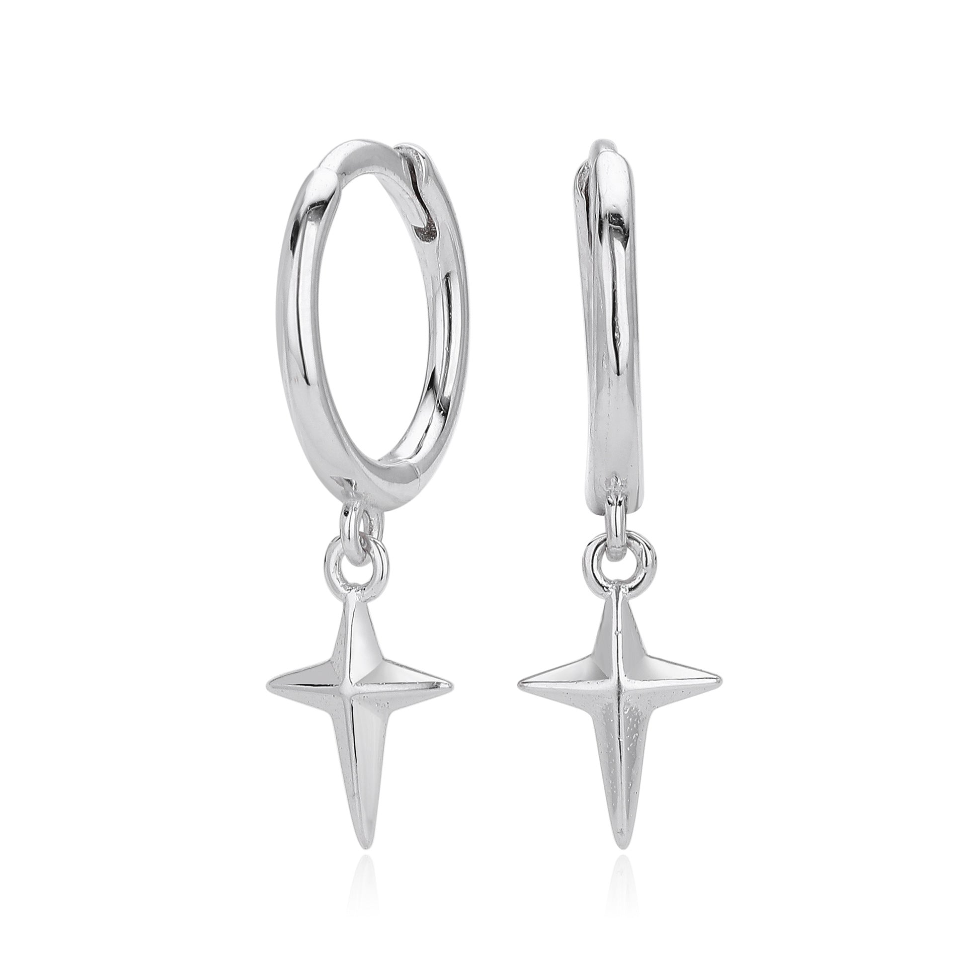 Damen Ohrhänger mit funkelndem Sternenmotiv aus hochwertigem 925 Sterlingsilber Shop Nory