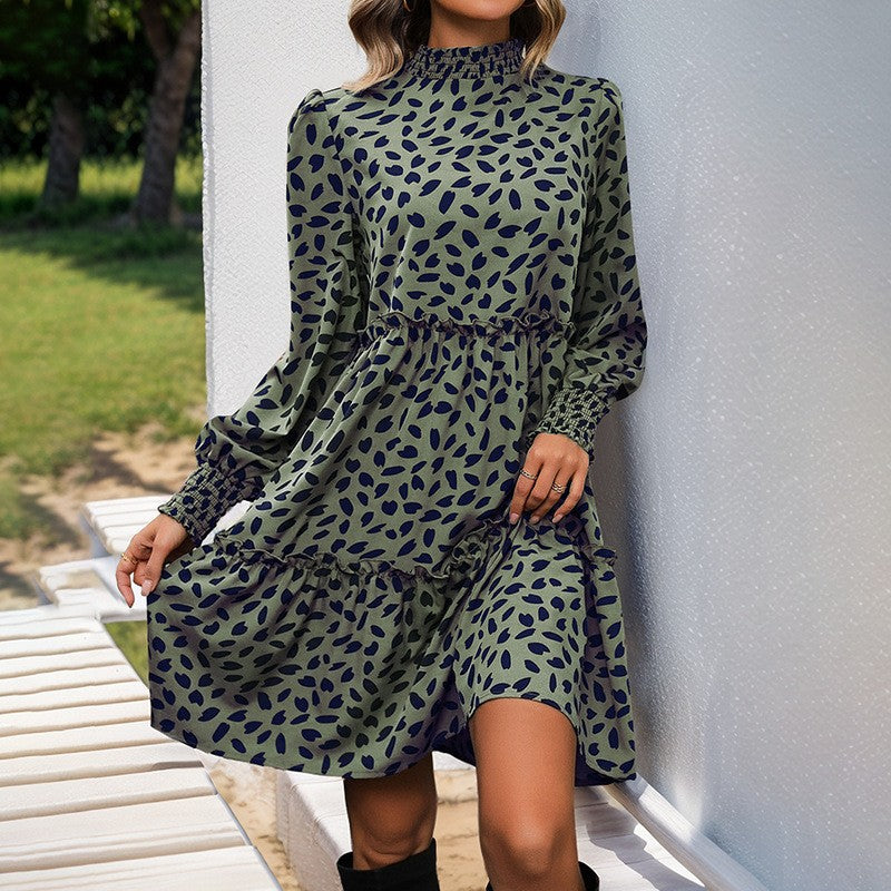 Damen Fließendes Kleid mit Rüschendetails Shop Nory