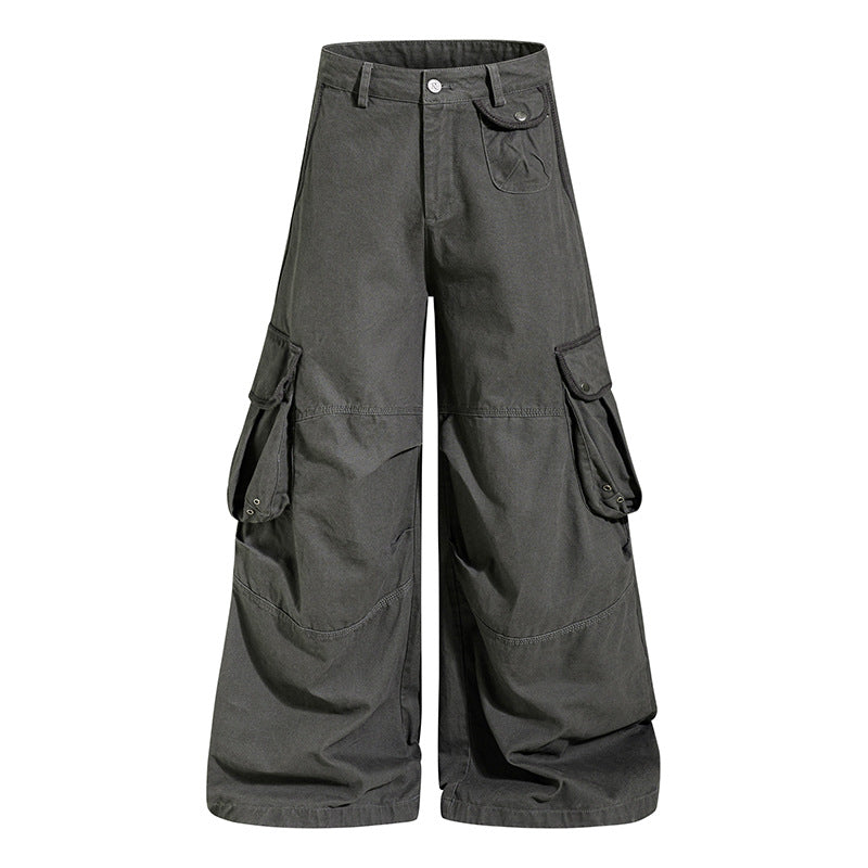 Damen weite Cargo‑Culottehose mit hoher Taille und Multifunktions‑Taschen Shop Nory