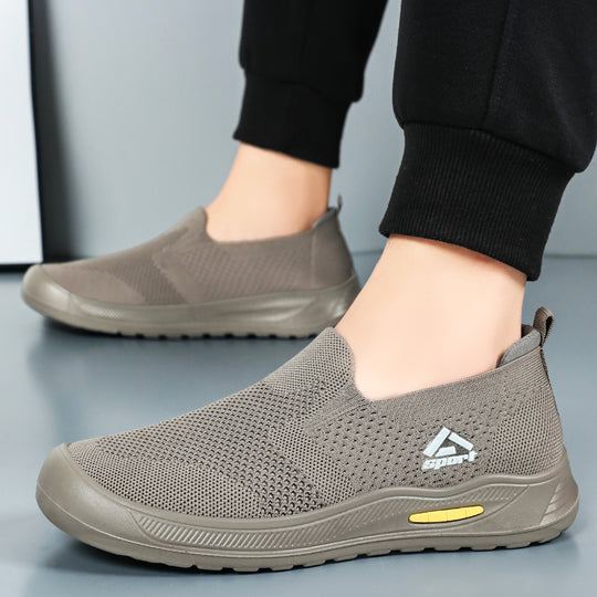 Herren nan atmungsaktiver Slip-On Arbeitsschuh mit nahtlosem Strickoberteil, stoßdämpfender EVA-Zwischensohle und rutschfester Gummilaufsohle Shop Nory