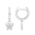 Damen Ohrringe mit filigranem Schmetterlingsdesign und funkelnden Zirkonia-Elementen Shop Nory