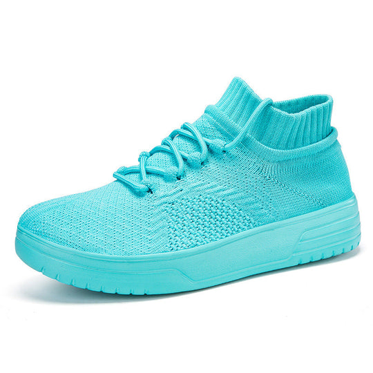 Damen Hohe Sneaker aus atmungsaktivem Strickmaterial