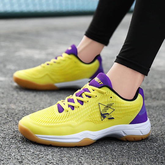 Damen Sportliche Badmintonschuhe mit rutschfester Sohle und atmungsaktiven Mesh-Einsätzen