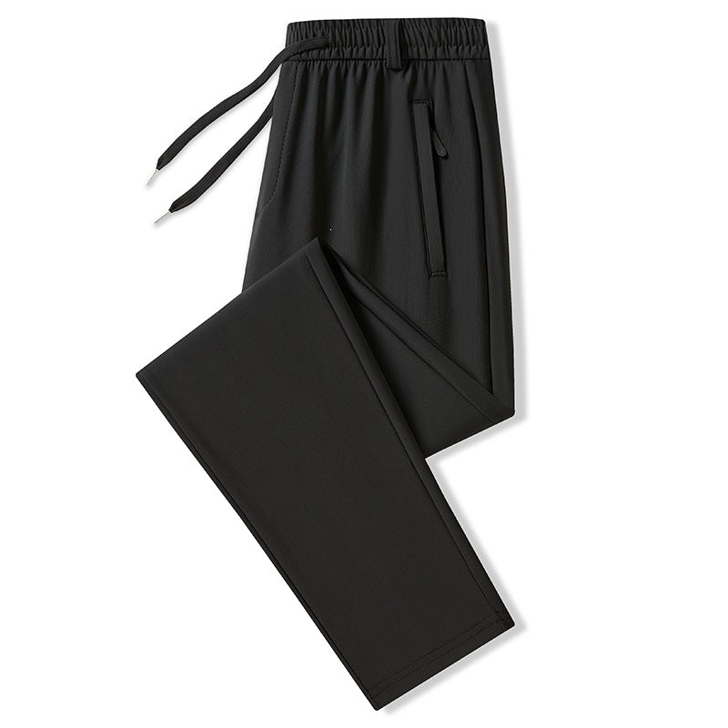 Herren Performance-Jogginghose im Straight-Fit mit elastischem Tunnelzugbund und verdeckter Reißverschlusstasche Shop Nory