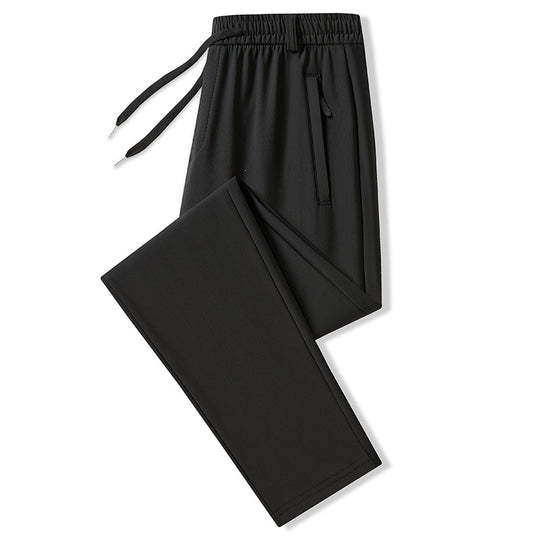 Herren Performance-Jogginghose im Straight-Fit mit elastischem Tunnelzugbund und verdeckter Reißverschlusstasche Shop Nory