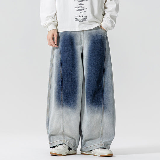 Herren Weite Paneel‑Denimhose mit Ballonbeinen und tiefem Schritt Shop Nory