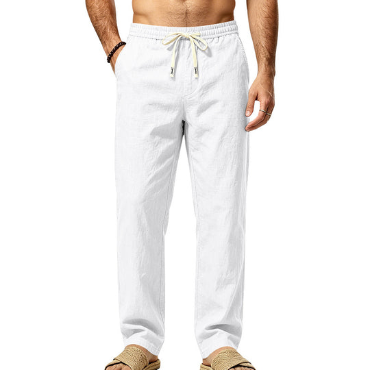 Herren Leichte Relax-Hose mit elastischem Bund, Kordelzug und aufgesetzter Cargotasche Shop Nory
