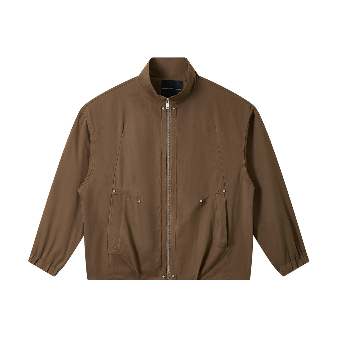 Herren Kurz geschnittener Utility-Blouson mit hohem Funnelkragen und Pattentaschen Shop Nory