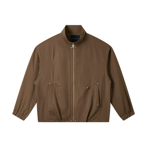 Herren Kurz geschnittener Utility-Blouson mit hohem Funnelkragen und Pattentaschen Shop Nory