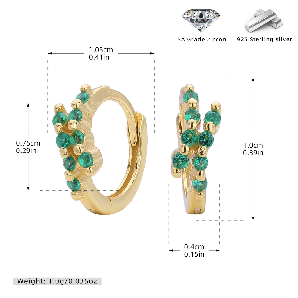 Damen Ohrstecker mit funkelnden Zirkon-Akzenten und hochwertigem 925 Sterling Silber Shop Nory