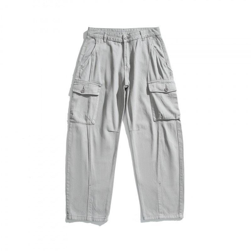 Herren Cargo-Hose im Utility-Stil mit Klappentaschen und geradem Bein Shop Nory