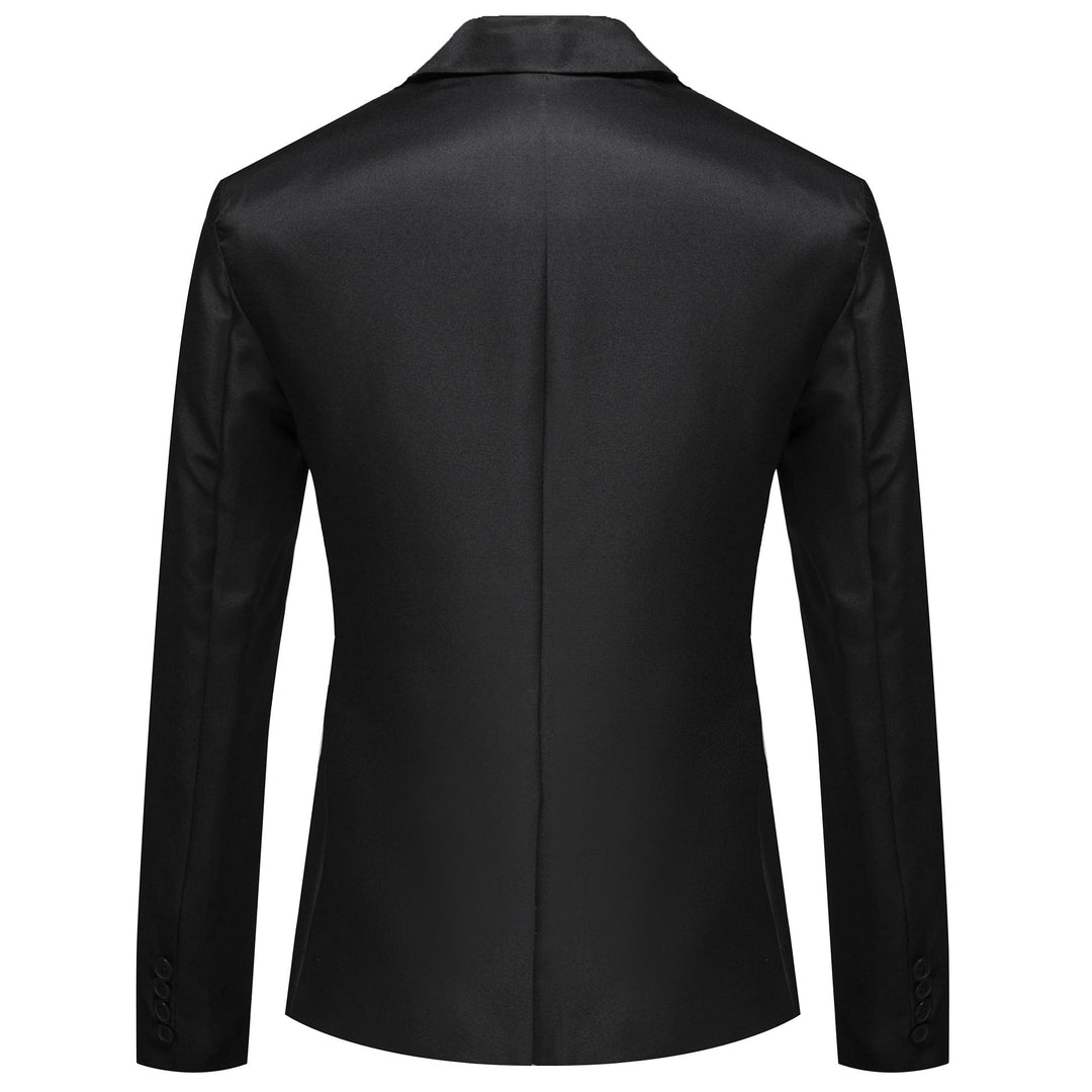 Herren modischer und eleganter Anzugjacke mit satiniertem Finish