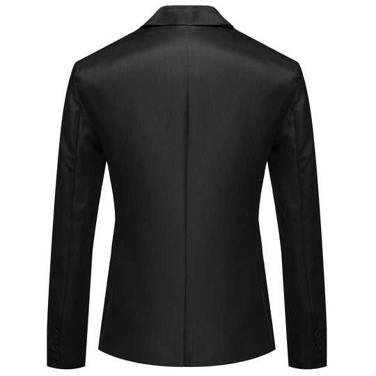 Herren modischer und eleganter Anzugjacke mit satiniertem Finish