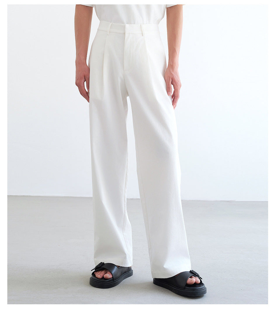 Herren weite hochtaillierte Bundfaltenhose aus Baumwollmix Shop Nory