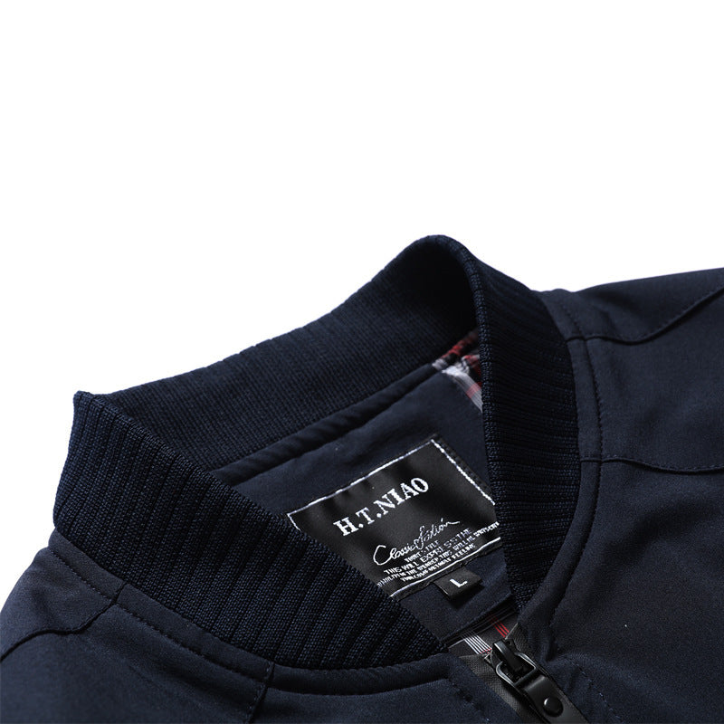 Herren Bomberjacke mit kariertem Innenfutter, windabweisender Shell und Reißverschluss-Taschen Shop Nory