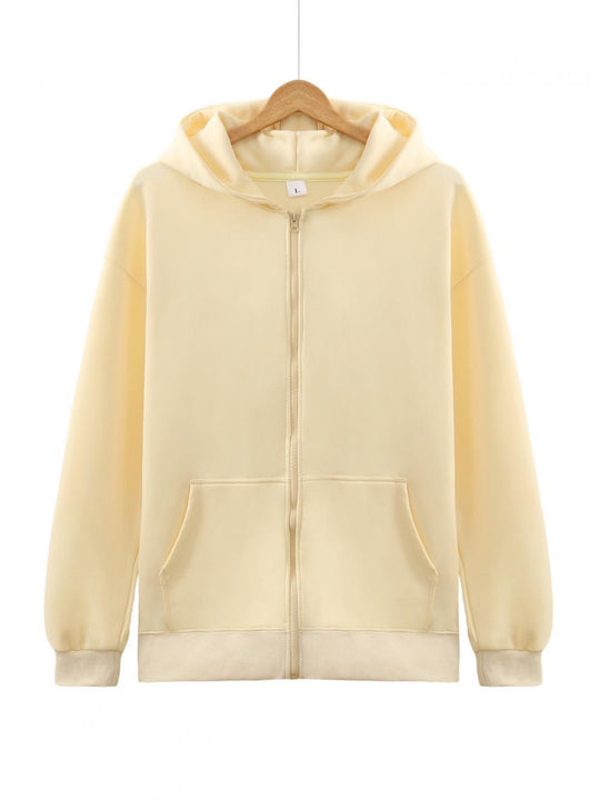 Unisex nan leichter Reißverschluss-Hoodie mit innen angerautem French-Terry, flachen Nähten und Kängurutaschen Shop Nory