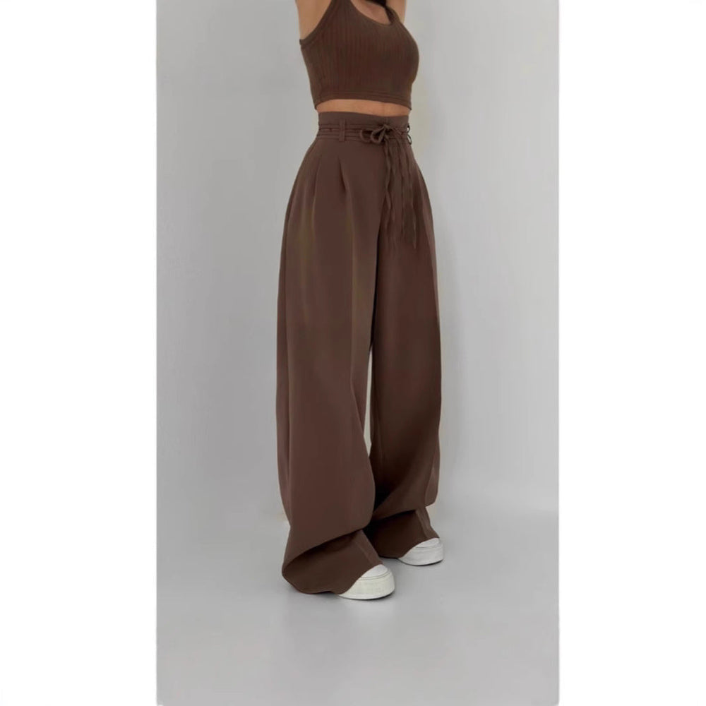 Damen Weite Hochbund-Hose mit raffinierter Drapierung